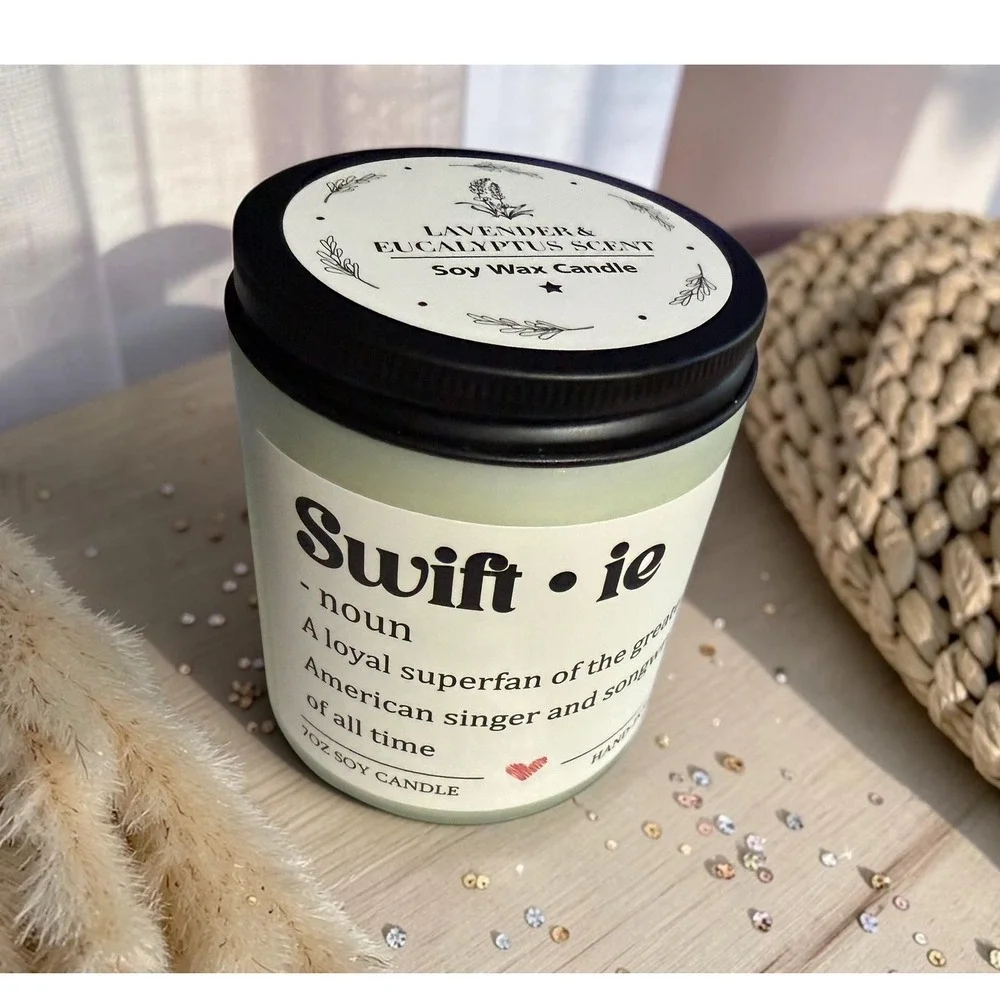 Swiftie Definition Soy Wax Candle - Lavender Eucalyptus 7oz Hand Poured - NEW!